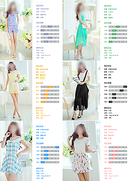 服裝產品信息圖片